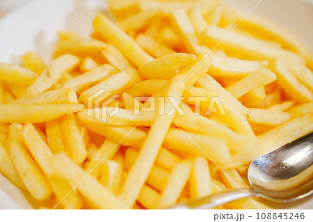 A plate of french fries. favorite fast food food. A plate of french fries. favorite fast food food. 108845246