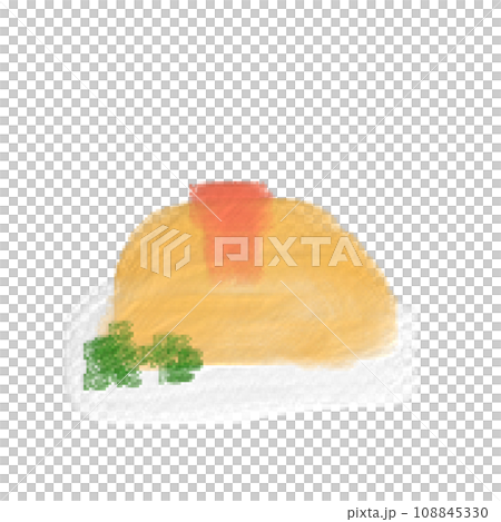 水彩畫的煎蛋飯 水彩畫的煎蛋飯 108845330