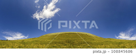 Panorama of green hills in summer mountains Panorama of green hills in summer mountains 108845686