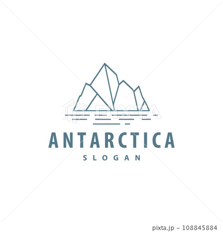 Antarctic Cold Mountain Iceberg Logo Design, Simple Vector Template Symbol Illustration Antarctic Cold Mountain Iceberg Logo Design, Simple Vector Template Symbol Illustration 108845884