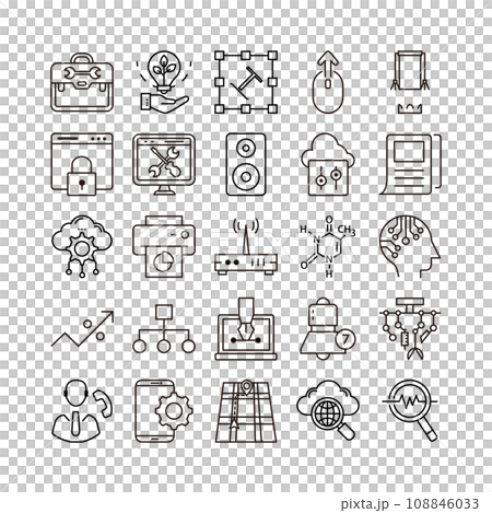 デバイス 人工知能 テクノロジー アイコン セット デバイス 人工知能 テクノロジー アイコン セット 108846033