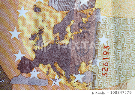 Close up of colorful euro money. Euro money background. Close up of colorful euro money. Euro money background. 108847379