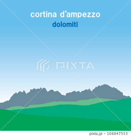 コルティナ・ダンペッツォ　cortina　d'ampezzo　ドロミーティ　dolomiti　夏風景 108847553
