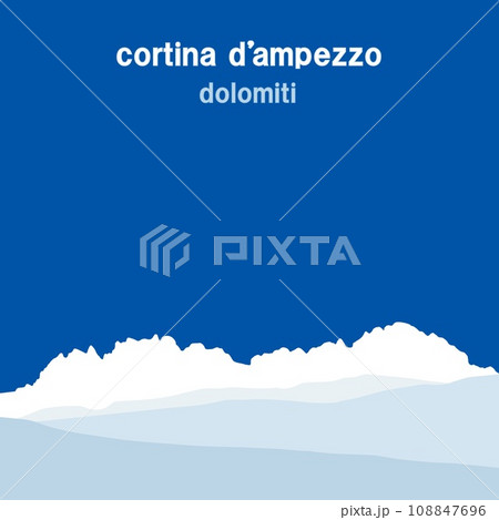 コルティナ・ダンペッツォ　cortina　d'ampezzo　ドロミーティ　dolomiti　冬風景 108847696