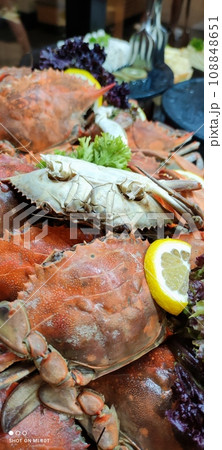 Restaurant in a five-star hotel in Turkey, fish assortment Restaurant in a five-star hotel in Turkey, fish assortment 108848651