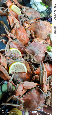 Restaurant in a five-star hotel in Turkey, fish assortment Restaurant in a five-star hotel in Turkey, fish assortment 108849163
