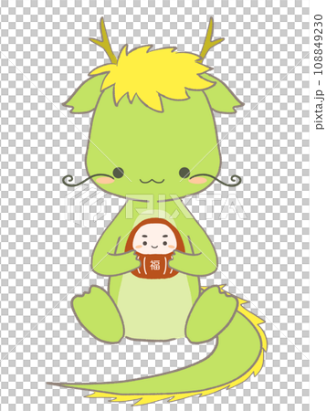 龍與達摩坐在一起的插圖 108849230