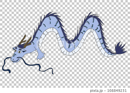かわいい竜のイラスト【青】 108849231