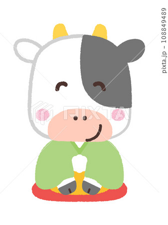 あいさつする　うし 108849489