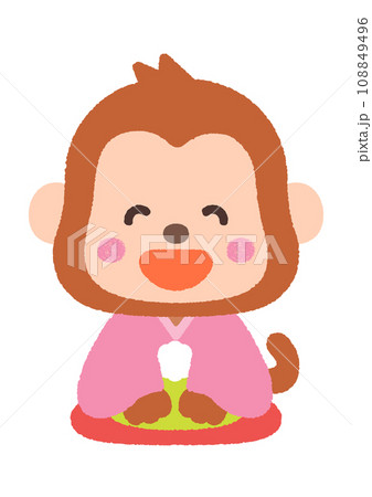 あいさつする　さる 108849496