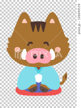 あいさつする いのしし あいさつする いのしし 108849539