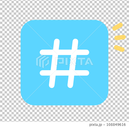 Simple light blue hashtag app Simple light blue hashtag app 108849616