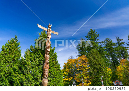 カナダ スタンレーパークのトーテムポール 108850981