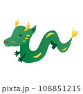 左向きの龍（竜）のイラスト 108851215