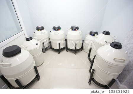 Sperm Freezing storage in liquid nitrogen tank, Laboratory infertility 108851922
