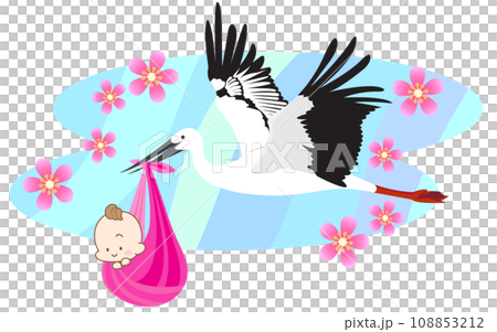 嬰兒和鸛（花） 108853212
