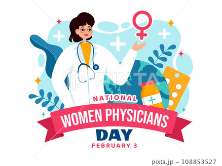National Women Physicians Day Vector Illustration on February 3 to Honor Female Doctors Across the Country in Flat Cartoon Background Design National Women Physicians Day Vector Illustration on February 3 to Honor Female Doctors Across the Country in Flat Cartoon Background Design 108853527