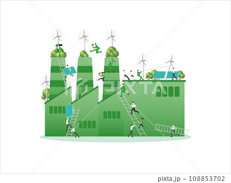 ESG sustainability business concept. Green factory 108853702