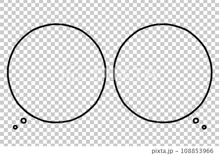 Simple line drawing handwritten style cloud-shaped speech bubble 108853966