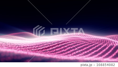 Abstract pink energy magic waves from glowing particles and lines futuristic hi-tech background Abstract pink energy magic waves from glowing particles and lines futuristic hi-tech background 108854082