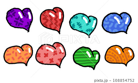 Hand drawn heart doodle. 108854752