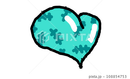 Hand drawn heart doodle. 108854753