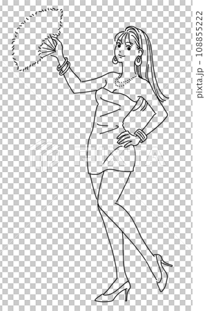 バブル期のボディコンの女性 108855222