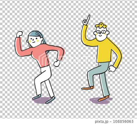 散策する大学生 キャンパスライフ イラスト素材 散策する大学生 キャンパスライフ イラスト素材 108856063