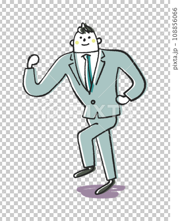 奔跑的商務人士插畫素材 奔跑的商務人士插畫素材 108856066
