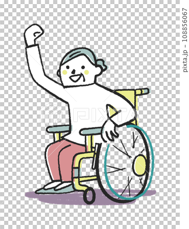 Grandma raising a chant illustration material 108856067