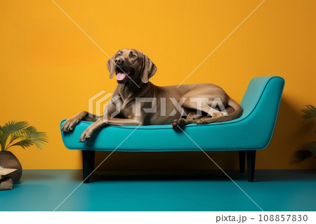 犬用ベッドと犬　AI生成画像　AI画像 108857830