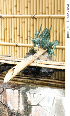 手水舎の青銅の龍 108857858