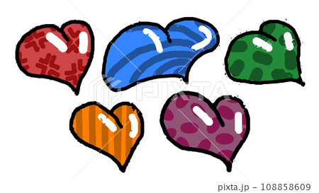 Hand drawing heart doodle. 108858609