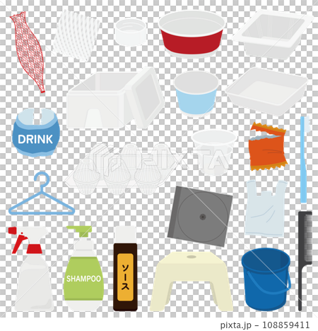 プラごみのイラストセット 108859411