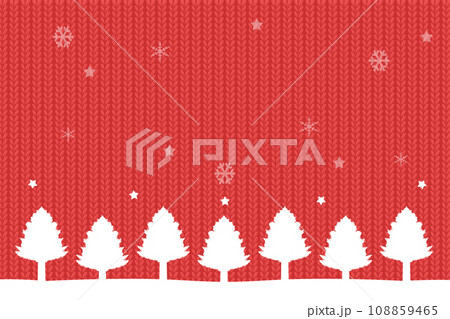 雪景色と木、ニットの背景イラスト 雪景色と木、ニットの背景イラスト 108859465