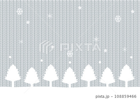 雪景色と木、ニットの背景イラスト 108859466