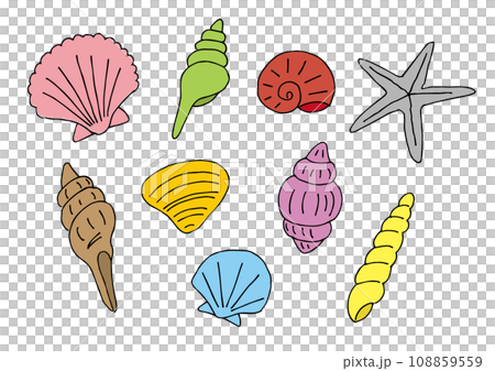 貝殼插畫集（手繪） 108859559