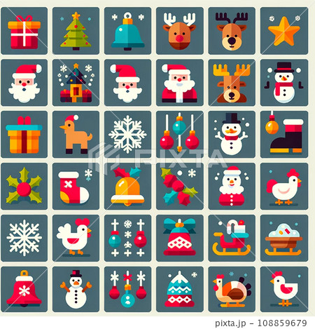 かわいいクリスマスのイラスト素材 かわいいクリスマスのイラスト素材 108859679
