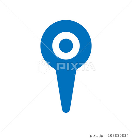 Map pin icon. GPS location Map pointer isolated on white. Vector illustration. Map pin icon. GPS location Map pointer isolated on white. Vector illustration. 108859834