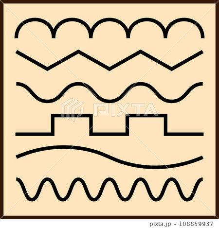 Set of curved simple lines. Vector illustration and drawing. Set of curved simple lines. Vector illustration and drawing. 108859937