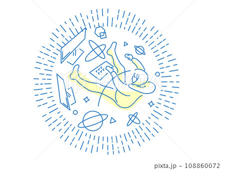 イラスト素材: 在宅女子 108860072