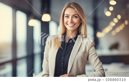 Smiling businesswoman in office 108860310