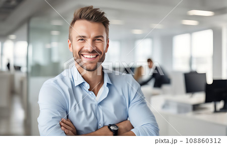 Smiling businessman in office 108860312