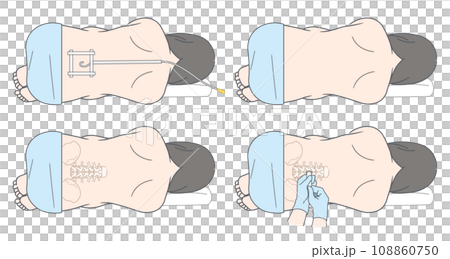 硬膜外麻酔・くも膜下麻酔・無痛分娩のイラスト 硬膜外麻酔・くも膜下麻酔・無痛分娩のイラスト 108860750