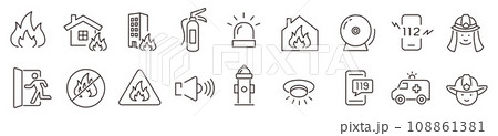 Firehose, Fire Alarm systems, Sprinkler, Heat Firehose, Fire Alarm systems, Sprinkler, Heat 108861381