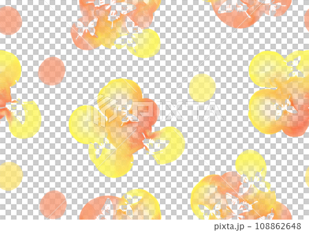 蝴蝶剪影的水彩圓形摘要(無縫) 蝴蝶剪影的水彩圓形摘要(無縫) 108862648