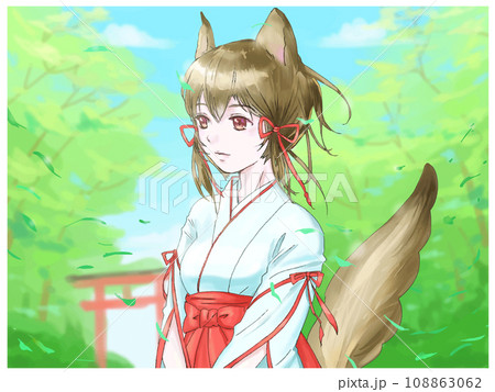 巫女姿きつねさん 108863062