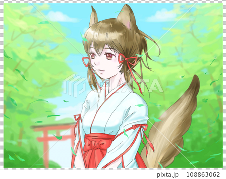 巫女姿きつねさん 108863062