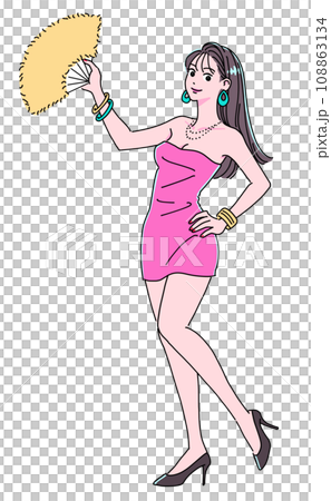 Body-con women during the bubble period 108863134