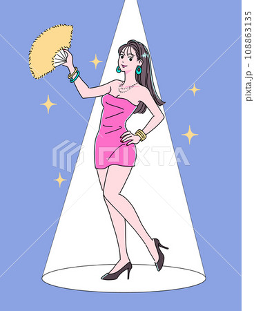 バブル期のボディコンの女性 108863135